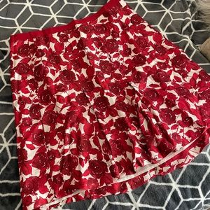 Silk Skirt - Red Roses